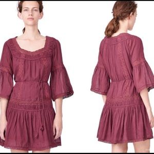 Rebecca Taylor La Vie Gauze Dress with Lace